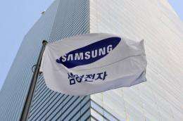 A Samsung flag flies in Seoul