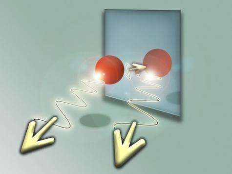 Atom and its quantum mirror image