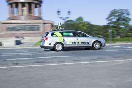 Autonomous car navigates the streets of Berlin