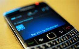 BlackBerry service hit for second day (AP)
