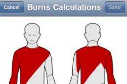 Burns app could save lives at the touch of a button