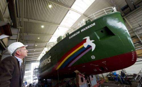Chief designer Uwe Lampe says the Rainbow Warrior is "like a small town"
