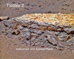Endeavour crater provides possible evidence of past water