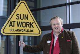 Frank Asbeck, chairman of Solarworld, at his company's HQ in Bonn