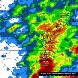 Goodnight Irene: NASA's TRMM Satellite adds up Irene's massive rainfall totals