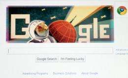 Google replaced the first 'O' in the company's name with a picture of Gagarin in his helmet