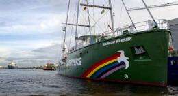Greenpeace's latest campaign ship, Rainbow Warrior III, made its maiden voyage Wednesday