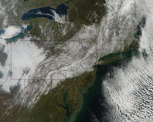 Halloween weekend snow paints a ghostly picture in the U.S. northeast
