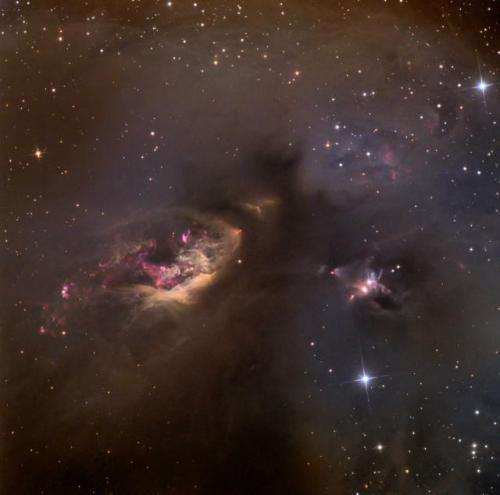 In glowing, swirling dust, new stars are born