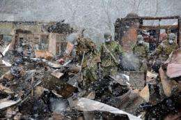 Japanese Self Defence Force soldiers search for tsunami victims