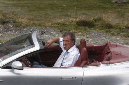 Jeremy Clarkson, presenter of the BBC's Top Gear programme, drives an Aston Martin in Bucharest in 2009.