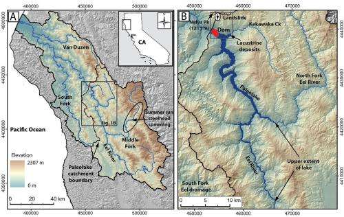 Evidence of ancient lake in California's Eel River emerges