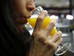 Microbial contamination found in orange juice squeezed in bars and restaurants