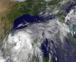 NASA/NOAA GOES-13 satellite movie shows how Tropical Storm Arlene formed