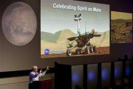 NASA officials remember Mars rover Spirit (AP)
