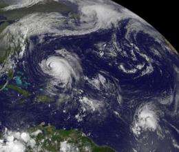 NASA panorama sees Tropical Storm Maria join Hurricane Katia
