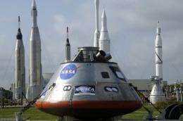 NASA's full-size Orion exploration test vehicle is displayed