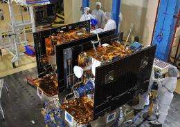 NASA twin spacecraft on final approach for moon orbit