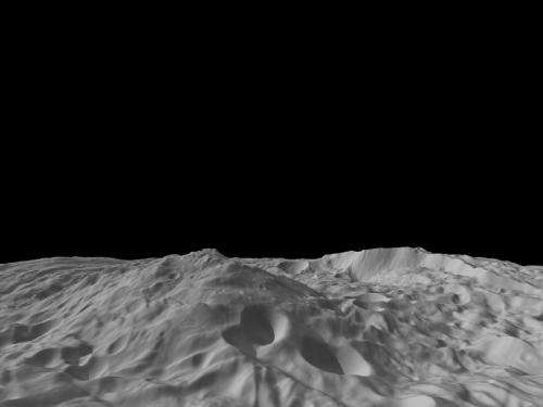 New view of Vesta mountain from Dawn mission