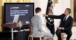 Obama takes on 'tweeters' in Twitter town hall (AP)