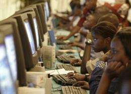 Only 9.6 percent of Africans are web users