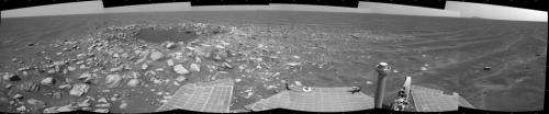 Opportunity passes small crater and big milestone