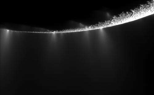 Orion's belt lights up Cassini's view of Enceladus
