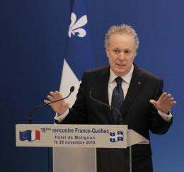 Quebec's Prime minister Jean Charest