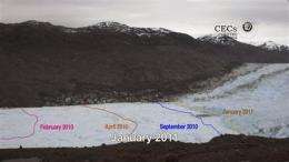 Rapid retreat of Chile glacier captured in images (AP)