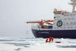 Research vessel Polarstern at North Pole