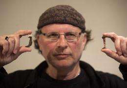 Simcha Jacobovici shows the Roman nails which he believes may have been used in the crucifixion of Jesus
