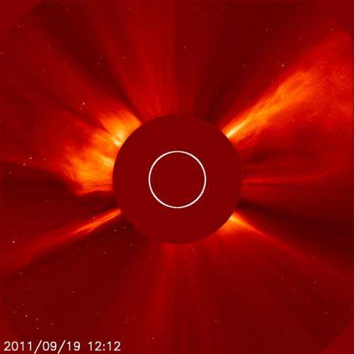 Six coronal mass ejections in 24 hours