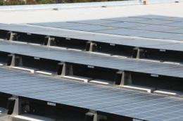Solar panels keep buildings cool