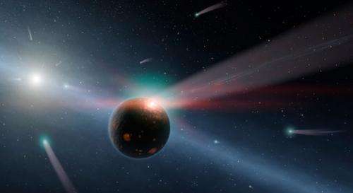 Spitzer detects comet storm in nearby solar system