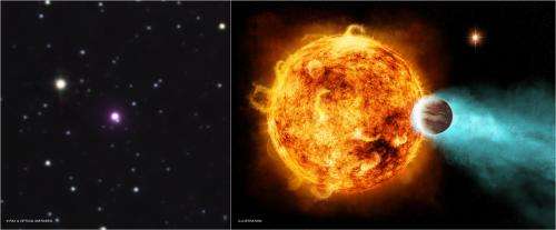 Star blasts planet with X-rays