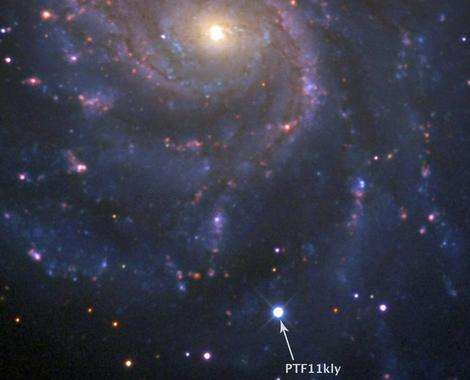 Supernova 'brightens up' 7-8 September
