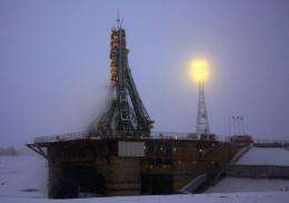 The crew blasted off from the Baikonur cosmodrome on Monday in Russia's first manned mission since June