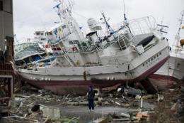 The debris was washed into the Pacific by giant tsunami waves in March