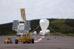 The giant balloon managed to reach an altitude of about 35 kilometres (22 miles)