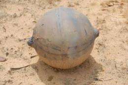 The hollow ball has a 1.1-metre (14-inch) diameter and weighs 6 kg (13 pounds)