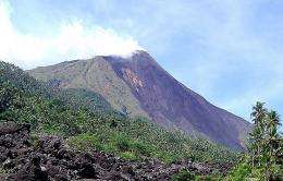 The Karangetang volcano