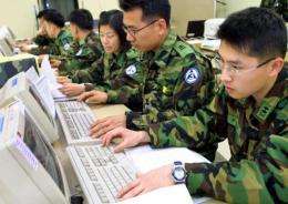The military's websites had seen 2,772 hacking attempts from July 2010 to last month
