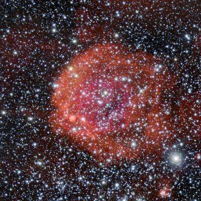 The rose-red glow of star formation