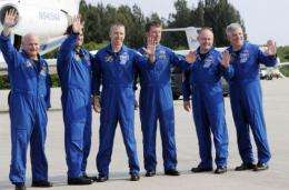 The six-member crew of astronauts includes five Americans and one Italian