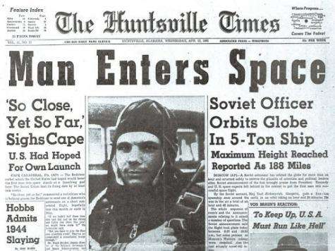 The Soviet victory in the space race was big news in the United States