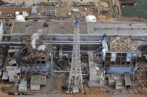 The stricken TEPCO Fukushima daiichi No.1 nuclear power plant in Fukushima prefecture