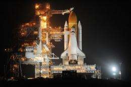 The US space shuttle Discovery prepares to launch in February