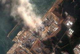 This DigitalGlobe aerial photo from March shows the seafront location of the damaged Fukushima nuclear power plant