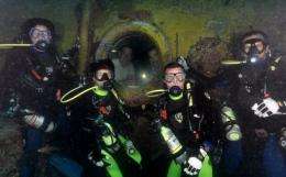 This image obtained from NASA shows NEEMO 15 crew members
