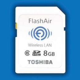 Toshiba launchs FlashAir, world's first SDHC memory card with embedded WLAN